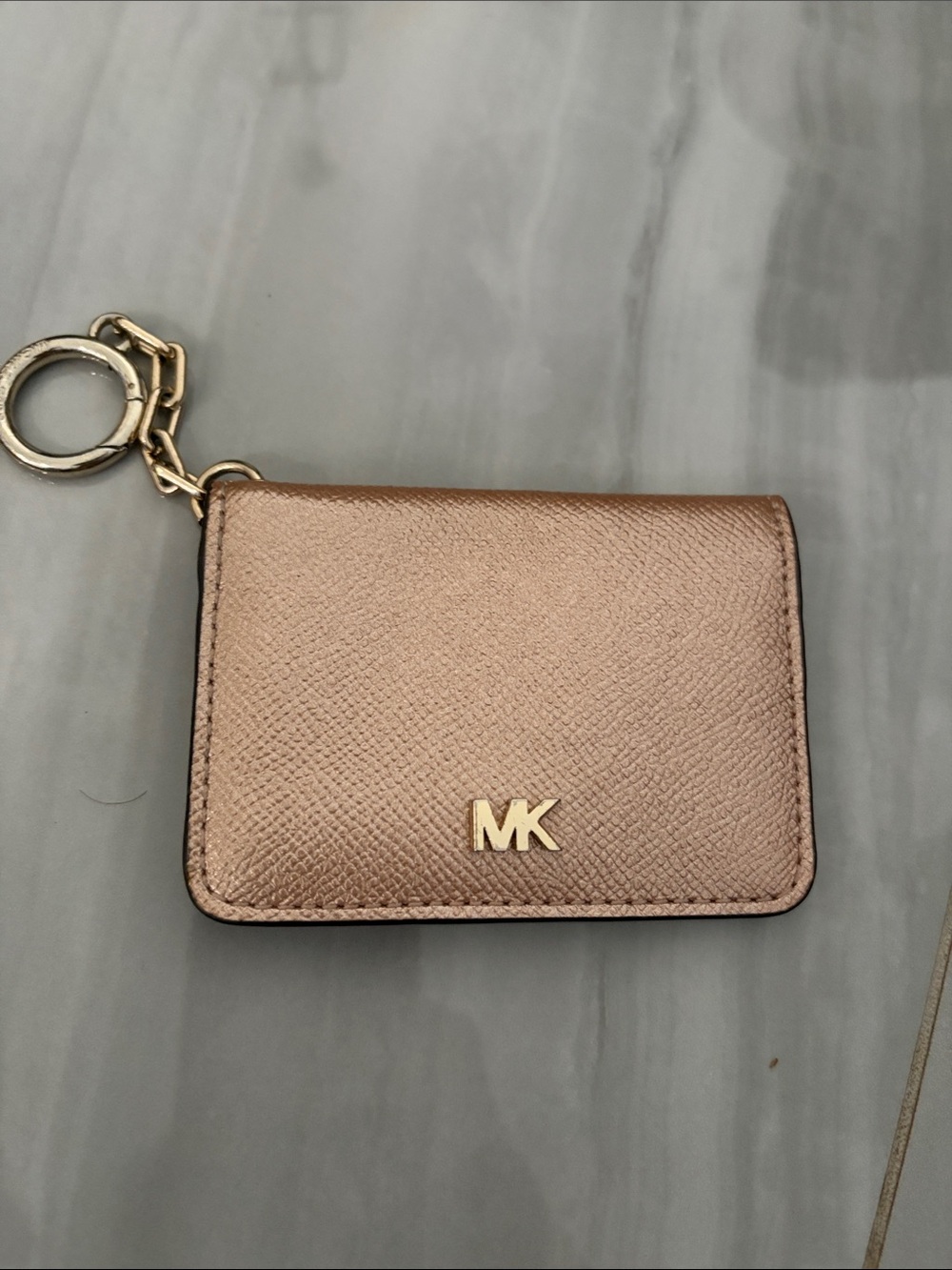Michael Kors Rose Gold Card Holder with Key Ring